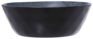 Thumbnail 3: Tarhong Tarhong 8 In Faux Blackened Wood Low Bowl 