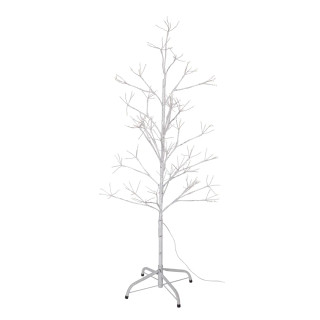 Thumbnail 1: Kurt Adler 4 ft. White Birch Tree Warm White LED 8 Function Lights 
