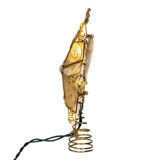 Thumbnail 3: Kurt Adler 10-Light LED Star with Twisted Scroll Accents Tree Topper 