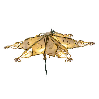 Thumbnail 4: Kurt Adler 10-Light LED Star with Twisted Scroll Accents Tree Topper 