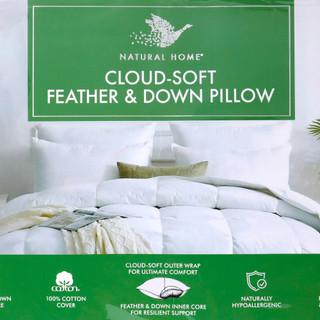 Thumbnail 4: Natural Home Natural Home Feather & Down Standard Pillow 