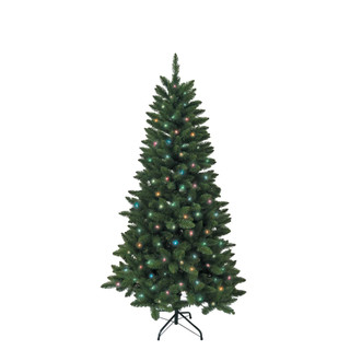 Thumbnail 1: Kurt Adler Kurt Adler 4.5 ft. Pre-Lit Multi-Color Green Pine Tree 