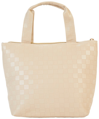 Thumbnail 3: Jessica Simpson Jessica Simpson Beige Checker Lunch Tote Bag 