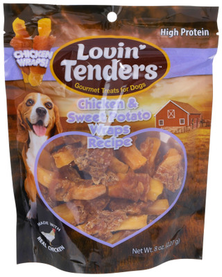 Thumbnail 1: LOVIN TENDERS Lovin Tenders Chicken & Sweet Potato Wrap Dog Treats 