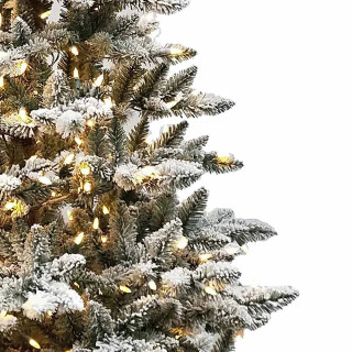 Thumbnail 2: Kurt Adler Kurt Adler 6 ft. Pre-Lit Warm White LED Snow Pine Tree 