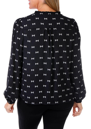 Thumbnail 2: Zac & Rachel Zac & Rachel Womens Long Sleeve Bow Print Top 