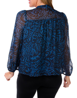 Thumbnail 2: Zac & Rachel Zac & Rachel Womens Long Sleeve Lurex Chiffon Top 