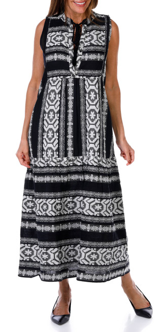 Thumbnail 1: ELAN Elan Womens Sleeveless Arrow Tiered Maxi Dress 