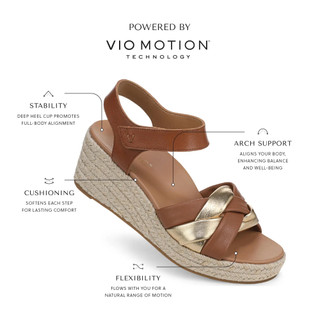 Thumbnail 6: Vionic Vionic Womens Saratoga Wedge Sandals 