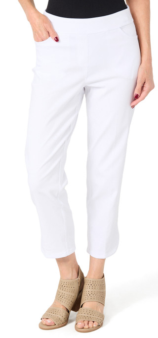 Thumbnail 3: Erin London Erin London Womens Pull-On Twill Crop Pants 