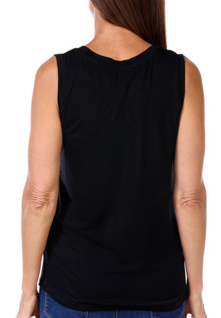 Thumbnail 4: CARMEN MARC VALVO Carmen Marc Valvo Womens Solid Stud Scoop Neck Tank Top 