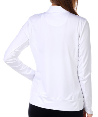 Thumbnail 4: PGA TOUR PGA Tour Womens Golf Long Sleeve Textured Light Zip Jacket 