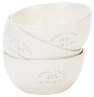 Thumbnail 1: DEMDACO Demdaco 3 Pk Ceramic Dip Chiller Bowls 