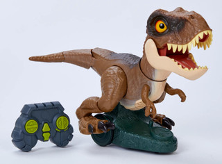 Thumbnail 1: Jurassic World Jurassic World Boys RC Roarin' Frenzy T-Rex Dinosaur Toy 