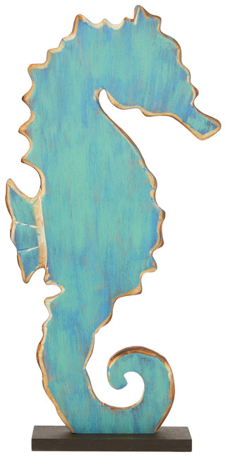 Thumbnail 1: Fancy That JD Yeatts 20 In Wooden Seahorse Home Accent 