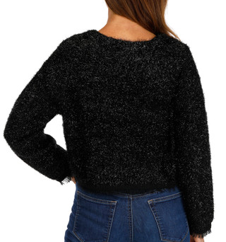 Thumbnail 3: BY TOGETHER By Together Juniors Long Sleeve Shimmer Cardigan 