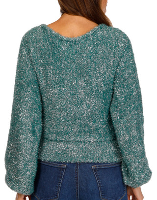Thumbnail 3: BY TOGETHER By Together Juniors Long Sleeve Pullover Shimmer Sweater 