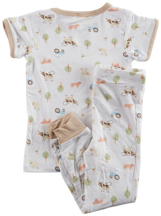 Thumbnail 2: MILKBERRY Milkberry Baby Boys 2 Pc Farm Life Pajama Set 