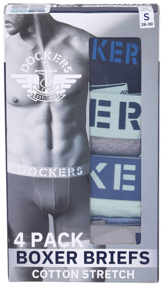 Thumbnail 1: Dockers Dockers Mens 4 pk Cotton Stretch Boxer Briefs 