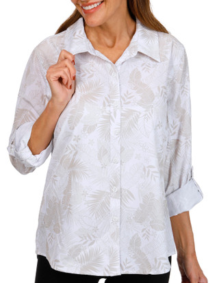 Thumbnail 1: REEL LEGENDS Reel Legends Womens Print Maneuver Long Sleeve Top 