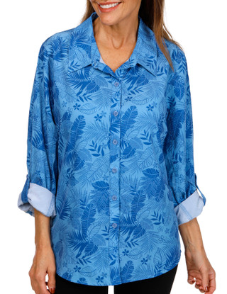 Thumbnail 1: REEL LEGENDS Reel Legends Womens Print Maneuver Long Sleeve Top 