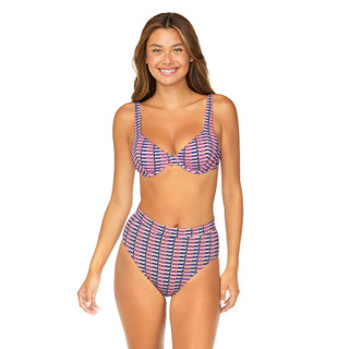 Thumbnail 3: RAISINS Raisins Juniors Pink Print Bikini Top 
