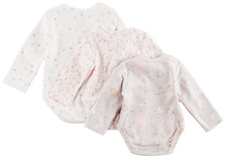 Thumbnail 2: Baby Essentials Baby Essentials Baby Girl 3 Pk Super Cozy Bodysuit Set 
