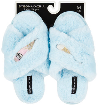 Thumbnail 1: BCBGMAXAZRIA BCBGMAXMZRIA Womens X Band Plush Slippers 