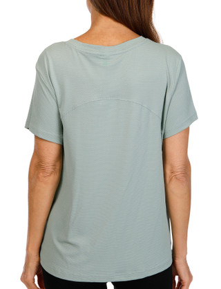 Thumbnail 3: RBX RBX Women's Active Short Sleeve Jacquard Mesh Top 