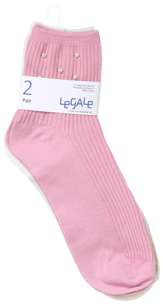Thumbnail 1: LEGALE Legale Womens 2 Pk Ribbed Crew Socks 