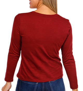 Thumbnail 2: Blue Sol Blue Sol Womens Petite Solid Luxey Long Sleeve Top 