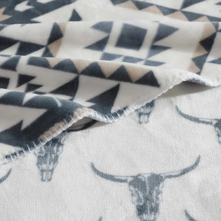 Thumbnail 2: Wrangler Wrangler Dakota Coco Flannel Reversible Throw 