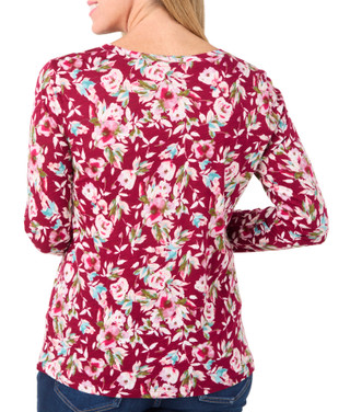Thumbnail 2: Blue Sol Blue Sol Womens Romantic Bloom Long Sleeve Top 