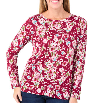 Thumbnail 1: Blue Sol Blue Sol Womens Romantic Bloom Long Sleeve Top 