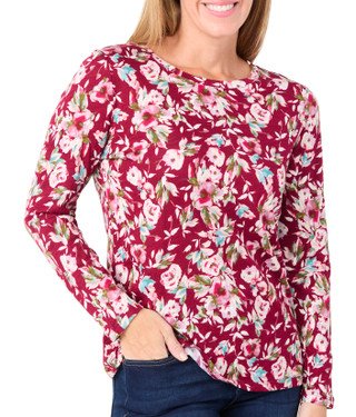 Thumbnail 3: Blue Sol Blue Sol Womens Romantic Bloom Long Sleeve Top 