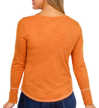 Thumbnail 2: Blue Sol Blue Sol Womens Petite Solid Long Sleeve Top 