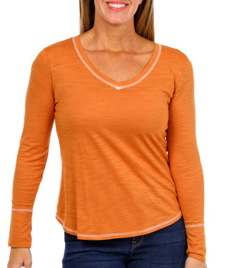 Thumbnail 1: Blue Sol Blue Sol Womens Petite Solid Long Sleeve Top 
