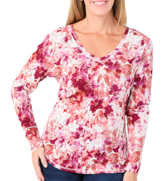 Thumbnail 1: Blue Sol Blue Sol Womens June Floral Long Sleeve Top 