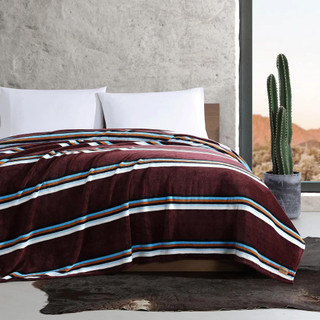 Thumbnail 11: Wrangler Western Saddle Stripe Ultra Soft Plush Fleece Blanket 