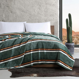 Thumbnail 9: Wrangler Western Saddle Stripe Ultra Soft Plush Fleece Blanket 