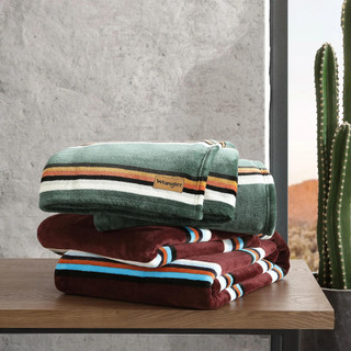 Thumbnail 20: Wrangler Western Saddle Stripe Ultra Soft Plush Fleece Blanket 