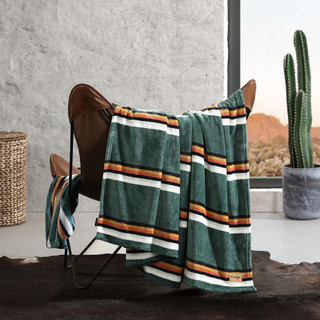 Thumbnail 16: Wrangler Western Saddle Stripe Ultra Soft Plush Fleece Blanket 