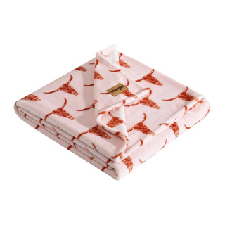 Thumbnail 6: Wrangler Steer Head Ultra Soft Plush Fleece Reversible Throw 