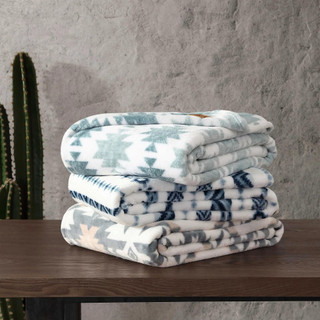 Thumbnail 7: Wrangler Canyon Ikat Ultra Soft Plush Fleece Reversible Throw 
