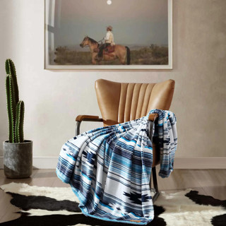 Thumbnail 7: Wrangler Coyote Sands Ultra Soft Plush Fleece Reversible Throw 