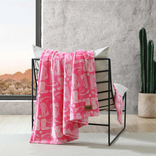 Thumbnail 8: Wrangler Knockin Boots Ultra Soft Plush Fleece Reversible Throw 