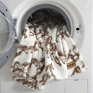 Thumbnail 5: Wrangler Wrangler Mustangs Ultra Soft Plush Fleece Reversible Throw 