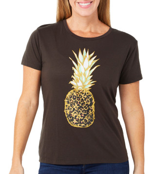 Thumbnail 1: Chaser Chaser Womens Short Sleeve Pineapple Print Tee 