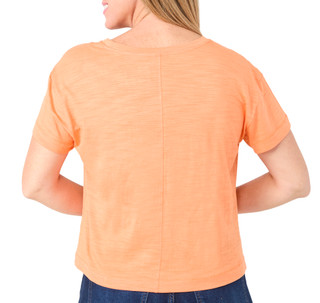 Thumbnail 2: Blue Sol Blue Sol Womens Solid Luxey Short Sleeve Crop Top 