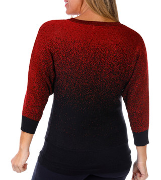 Thumbnail 2: BIRCH NY Birch NY Womens Long Sleeve Crew Neck Glitz Glam Sweater 